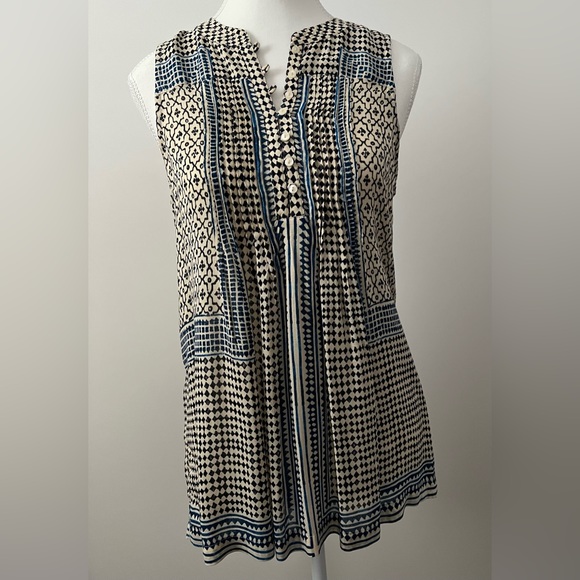 Lucky Brand Printed Sleeveless Tank Top Size XS - Picture 4 of 7